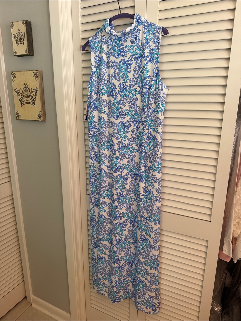NWT Coral print maxi UPF dress - Picture 5 of 6